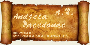 Anđela Macedonac vizit kartica